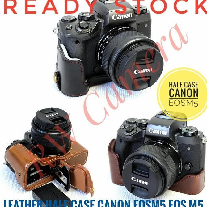 Half Case Canon Eosm5 Eos M5 Eosm Sarung Kulit Leather M5 Mirrorless Ready