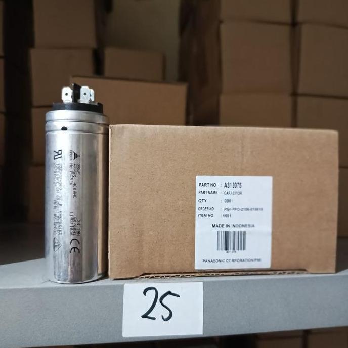 Capasitor ac panasonic ORI 25 uf / kapasitor AC panasonic 1 Pk HEMAT