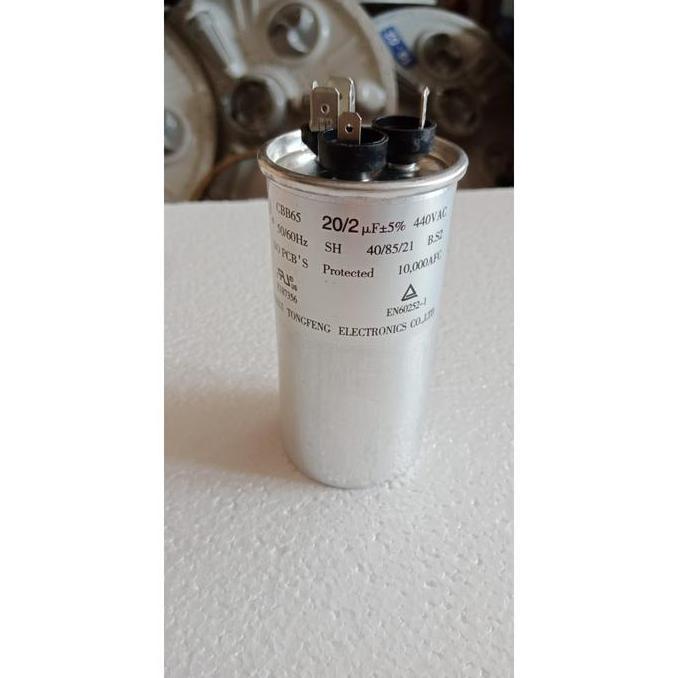 Kapasitor Capasitor Ac Outdoor Panasonic 20/2 Uf 440 Ac 20+2 Uf 440Vac ASLI