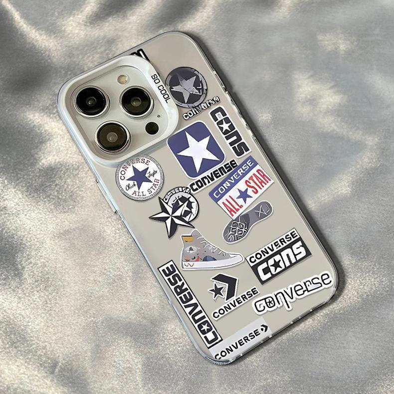 cuci gudang trendy brand personalized stickers untuk case iphone 13 16 15 14 plus 12 11 pro max plus