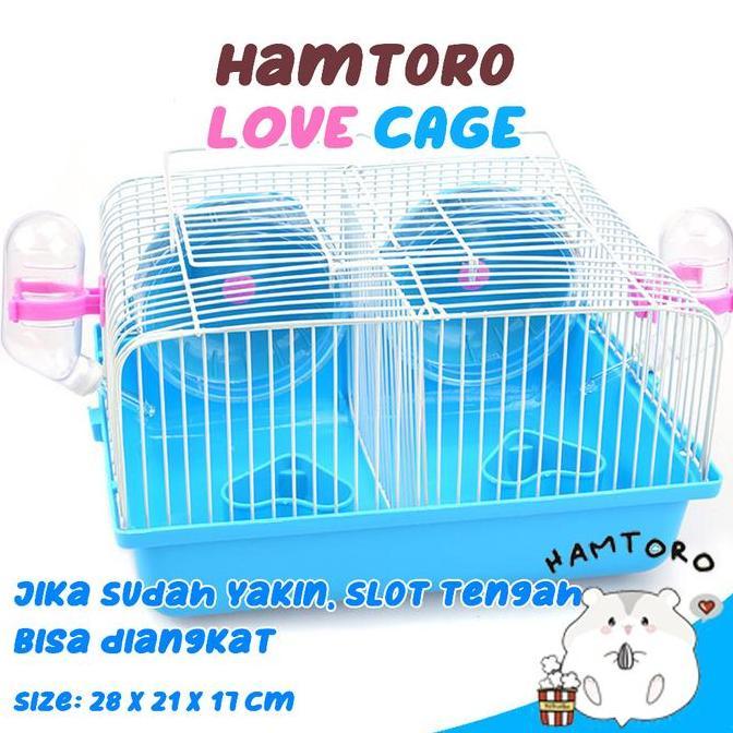 Hamtoro Love Cage Kandang Double untuk Hamster Kawin PUNK