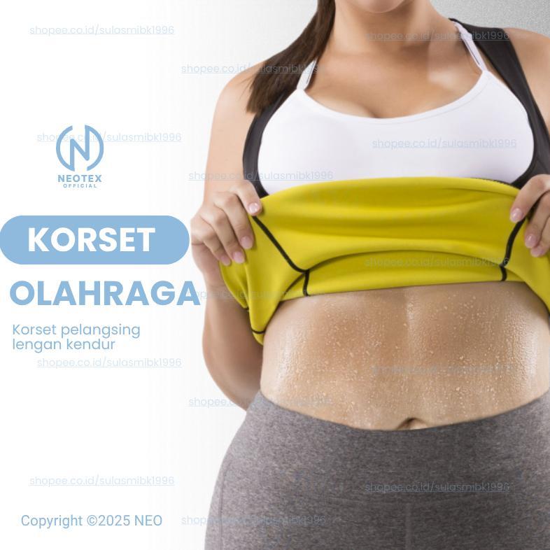 Korset Wanita Alat Pelangsing Perut Korslet Pembakar Lemak Bahan Neotex Korset Pengecil Perut Buncit
