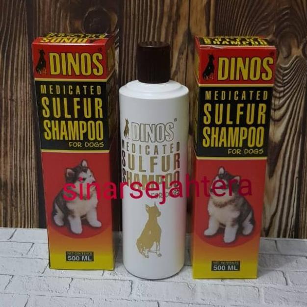 [FX] Dinos Medicated Sulfur Shampoo Anjing 500ml Anti Jamur