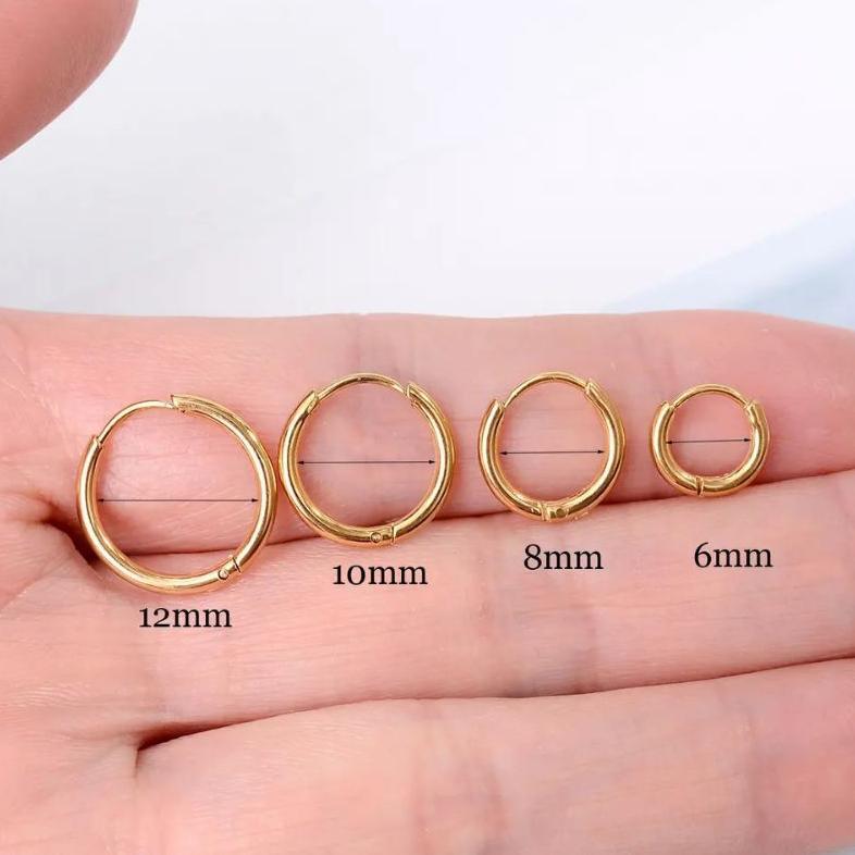 LIMITED Sepasang 2 pcs anting hip hop-anting bayi-anting hoop-hoop earing-anting lingkaran-anting pu