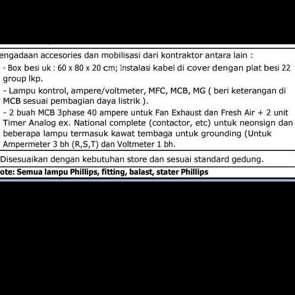 Panel Costume Listrik 3 Phase Box Panel 60X80 Indor