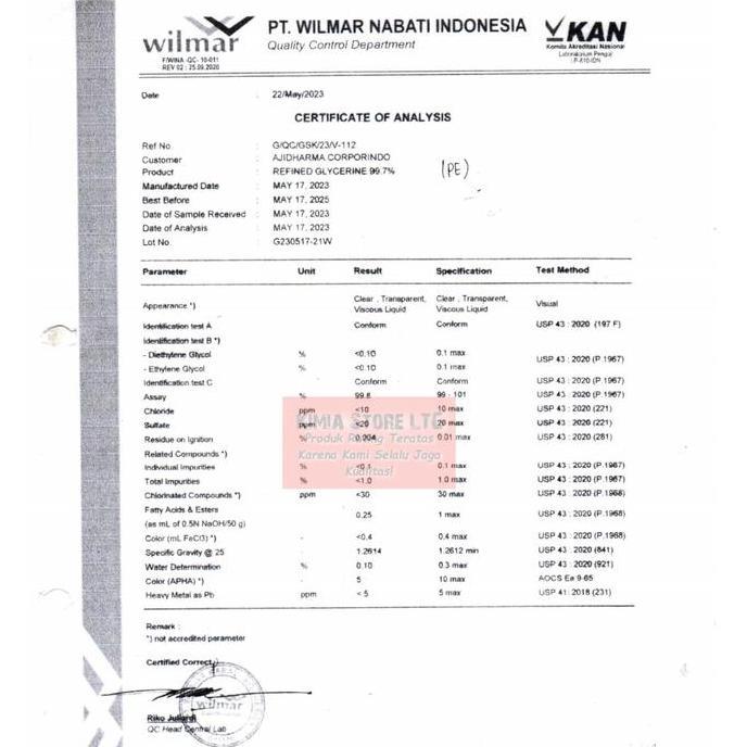Medikit- Gliserin 99,5%/ Glycerol 99,5% / Glycerin Vegetable 5Kg 99,5%