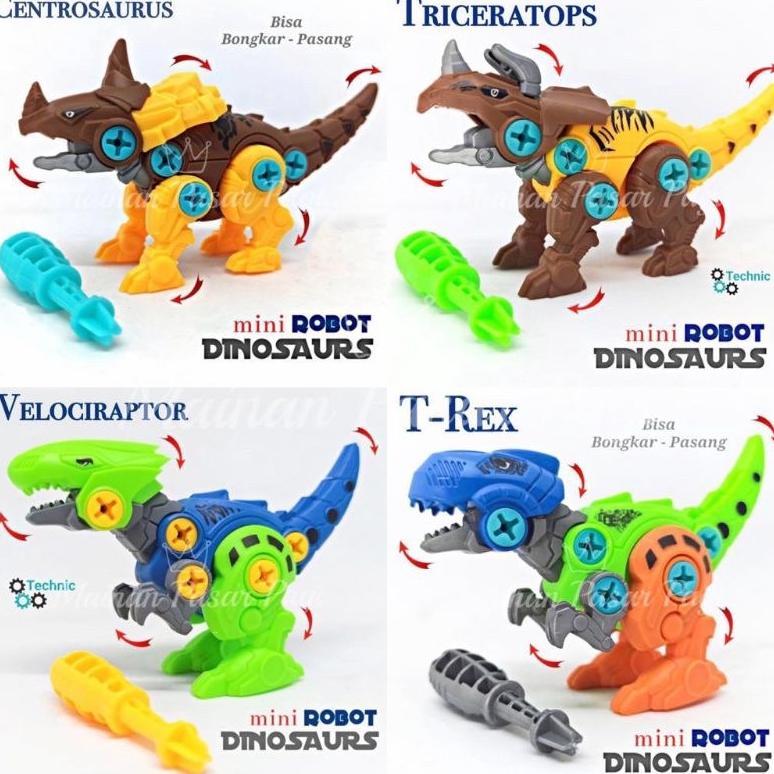 PROMO dinosaurus robot DIY rakit / mainan anak murah / robot dino