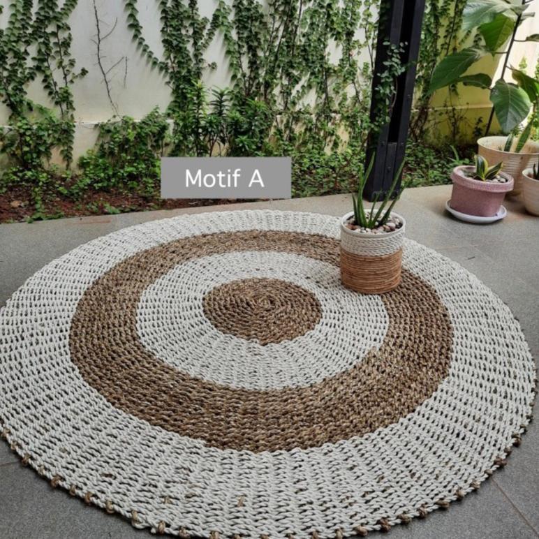 [RTN] Karpet Seagrass / Rug Seagrass / Kerajinan Anyaman Pandan 120cm