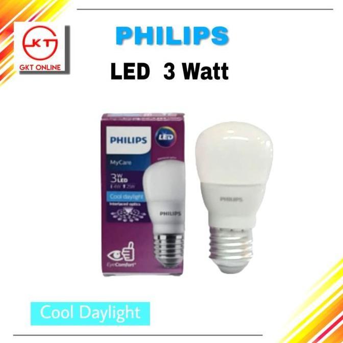 Lightfast- Lampu Philips Led Bohlam 3 Watt / Lampu Led Bulb Philips Cool Daylight