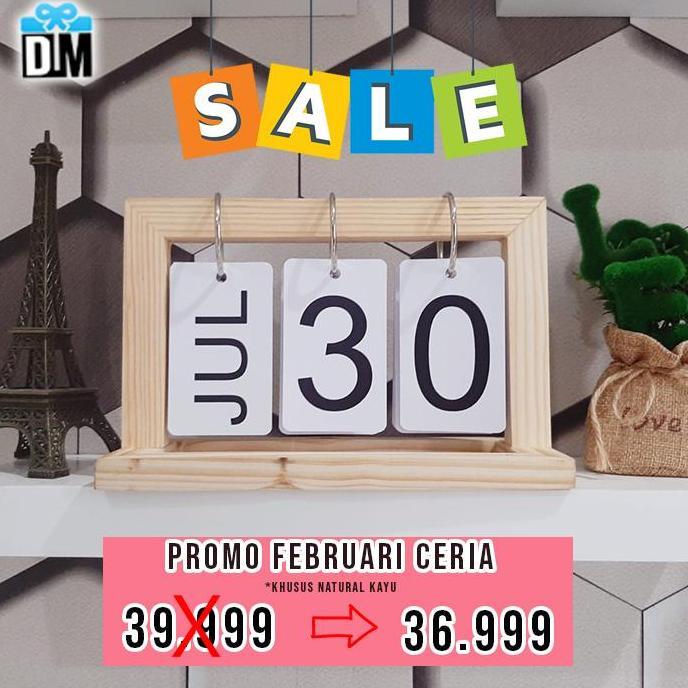 Bukubuku- Kalender Abadi Everlasting Calendar Kalender Kayu Meja Unik Kalender 2021 2022 2023 Dekora