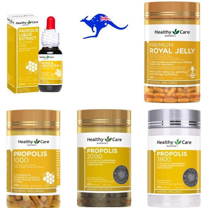 Lansungkirim- Healthy Care Propolis 1000 2000 3800 Mg 200 Capsules 2000Mg 3800Mg Liquid Royal Jelly 