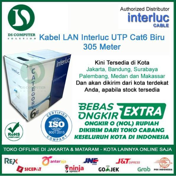 Wizard- Kabel Lan Interluc Utp Cat6 305Meter Blue High Quality