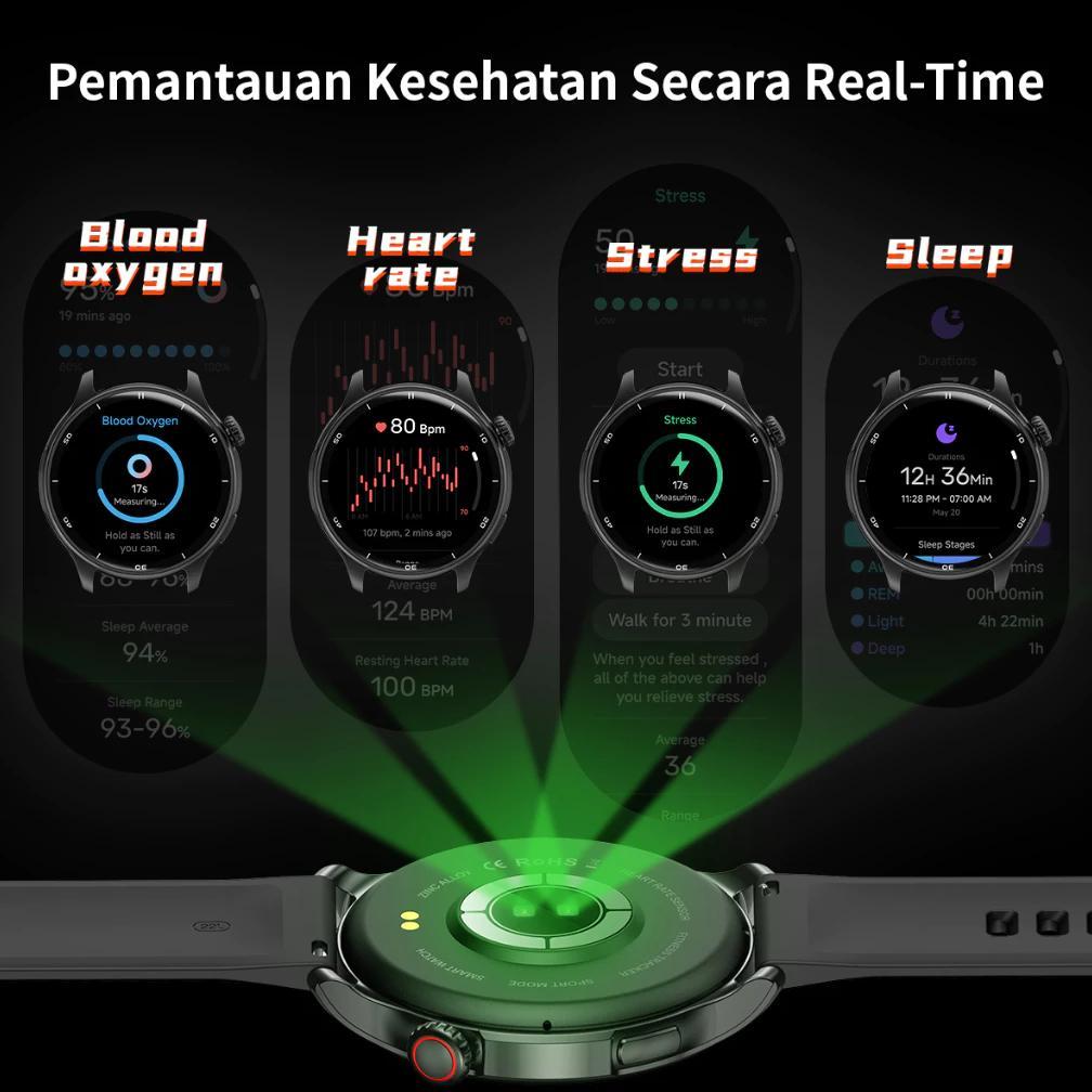 BESTPROMO Citijungle Smartwatch GPS SE | Layar AMOLED 1.43" | Tahan Air 3ATM | Bluetooth 5.3 | Kompa