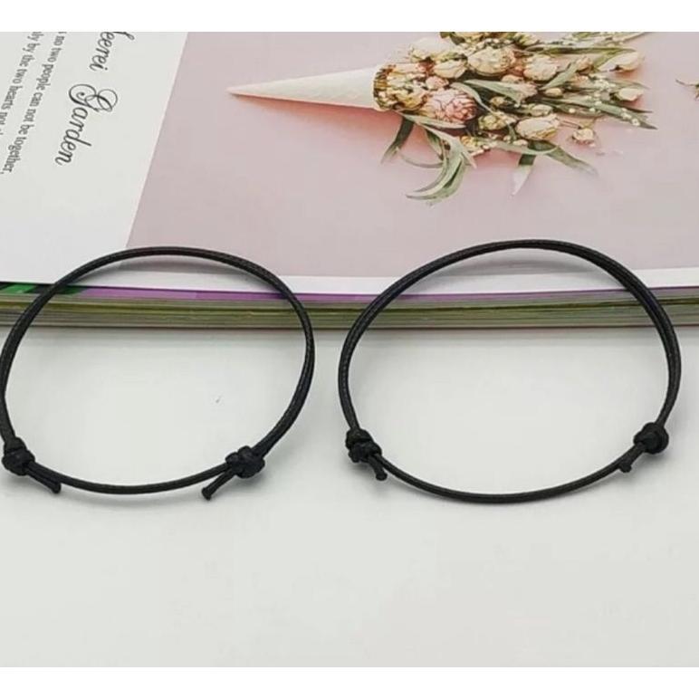 ready stock gelang kaki tali hitam/gelang kaki tali korea/gelang kaki pria wanita/agam aksesoris