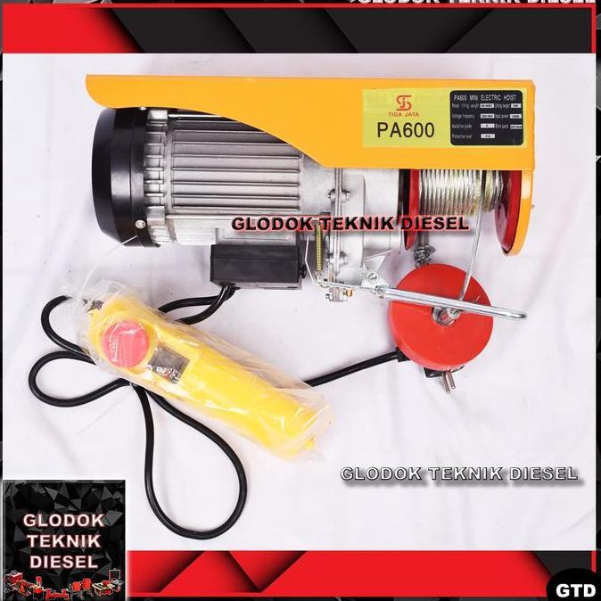 MINI ELECTRIC HOIST 600 KG TAKEL LISTRIK PA 600 A ROPE HOIST PA600