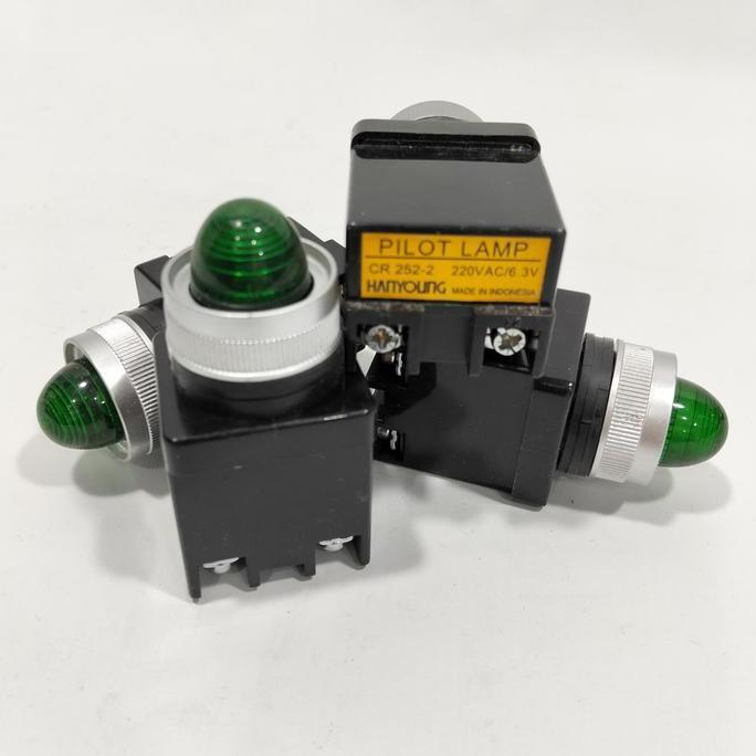 QUANZAX Hanyoung CR 252 2 pilot lamp besar bekas seken second panel listrik