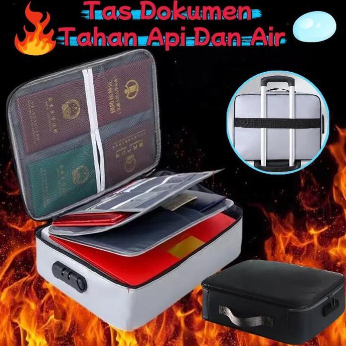 MIZIXSTORE Tas Dokumen Tahan Api Dan Air /Tas Penyimpanan /Tas Penyimpan Dokumen /Menyimpan Dokumen 