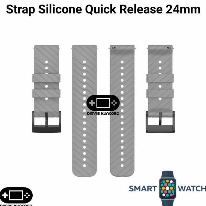 Strap Silicone Quick Release 24mm silikon zeblaze neo 2 vibe 5 pro murah