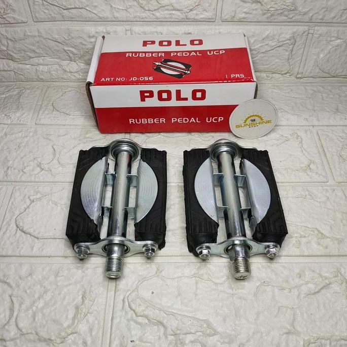 Pedal Karet POLO As Besar Plat Tengah Besi Sepeda Onthel Ontel Jengki Mini Jadul