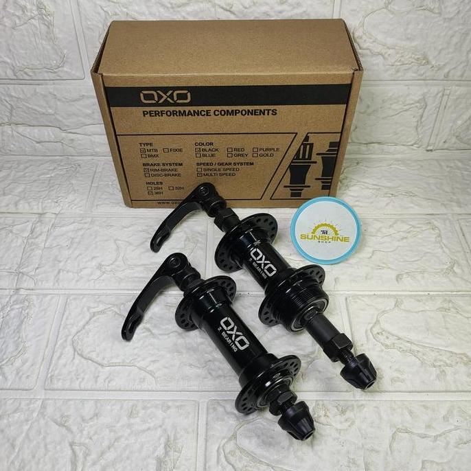 Hub 36H OXO HB201 BEARING QR Alloy DRAT ULIR Gir Freewheel MultiSpeed Sepeda MTB Federal Lipat Seli 