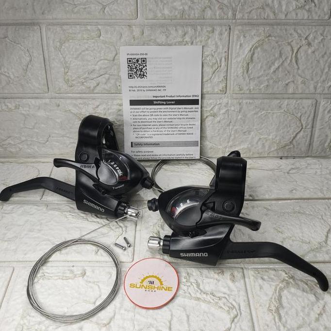 Shifter Plus Handle Rem SHIMANO ST-EF41 Original Operan 3 x 7 Speed Sepeda MTB