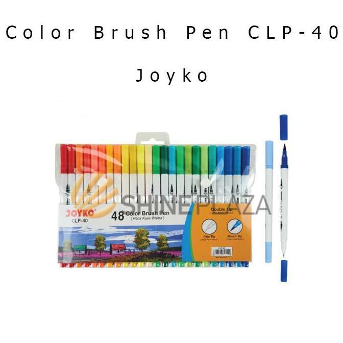 Color Brush Pen Joyko 48 Colors CLP-40 Pena Spidol Kuas Warna