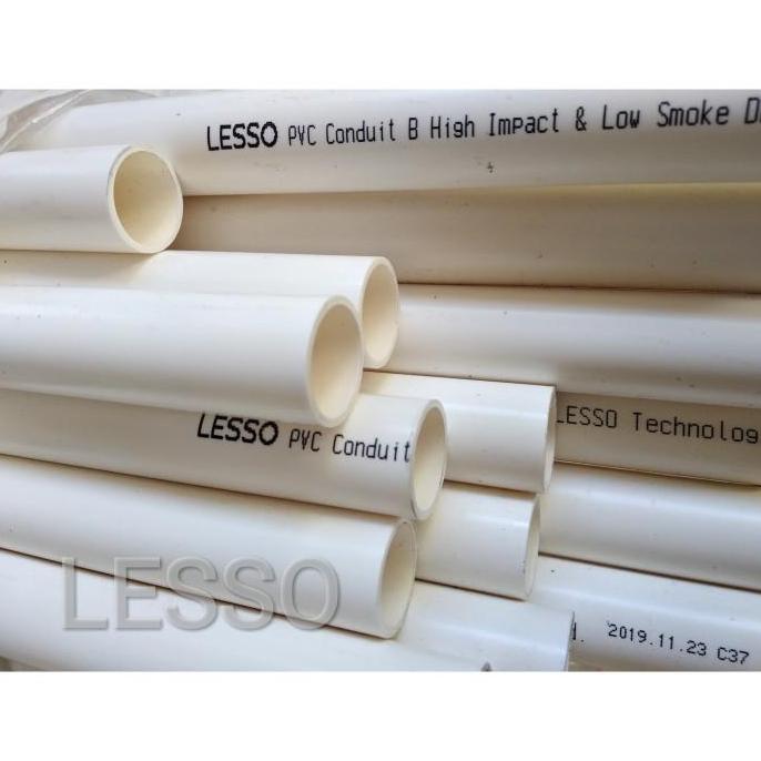 Allthebest Pipa PVC Conduit LESSO 3/4" 25mm 2.9meter Fitting Pipa Listrik Kabel