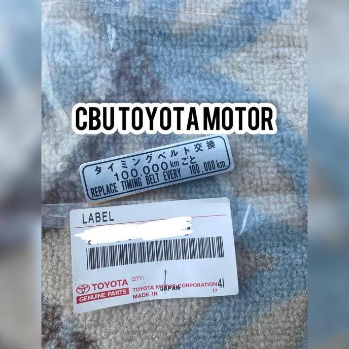STICKER STIKER LABEL SERVICE PENUNJUK TIMING BELT STARLET LAND CRUISER BUNDERA LAND CRUISER PRADO 90