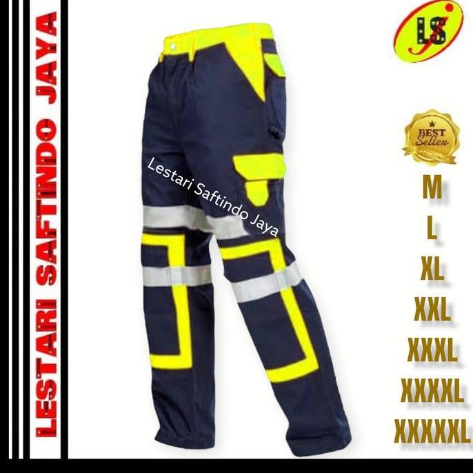 CELANA SAFETY / CELANA SERAGAM SAFETY TERBARU HIJAU STABILO NAVY