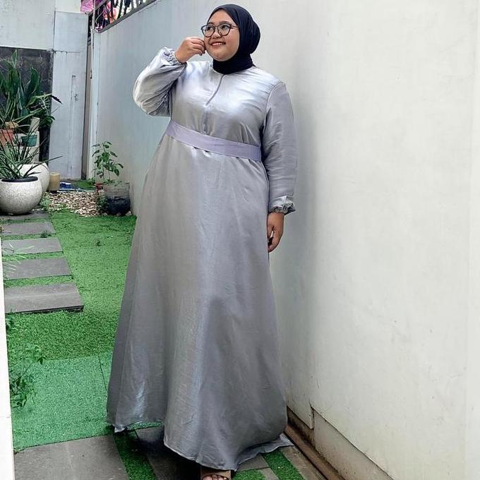 Gamis Jumbo Arleta Mewah BB 70 -150 kg LD120 sd LD150 Dress Kondangan Baju Lebaran Pesta Wanita Musl