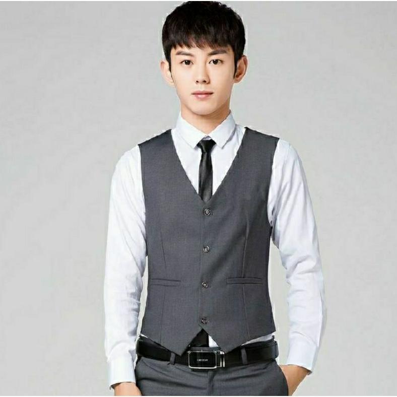 HOT DEALS Promo Rompi Vest Formal Pria / Stelan Rompi Daleman Jas Pria / Groomsmens wedding Slim Jum