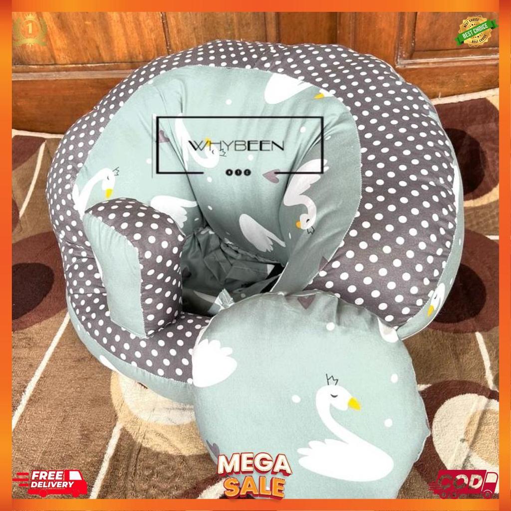 Premium Sofa Kursi Bayi [Sofa Duduk Bayi] Bayi Belajar Duduk Dengan Bantalan Empuk Dan Sabuk