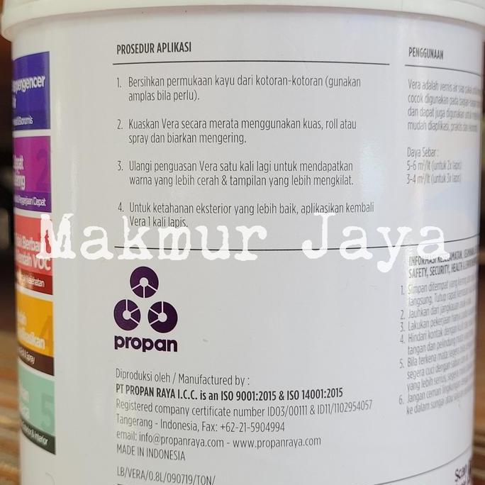 Nexwill- Propan Vera Va-08 Vernis Air Untuk Kayu