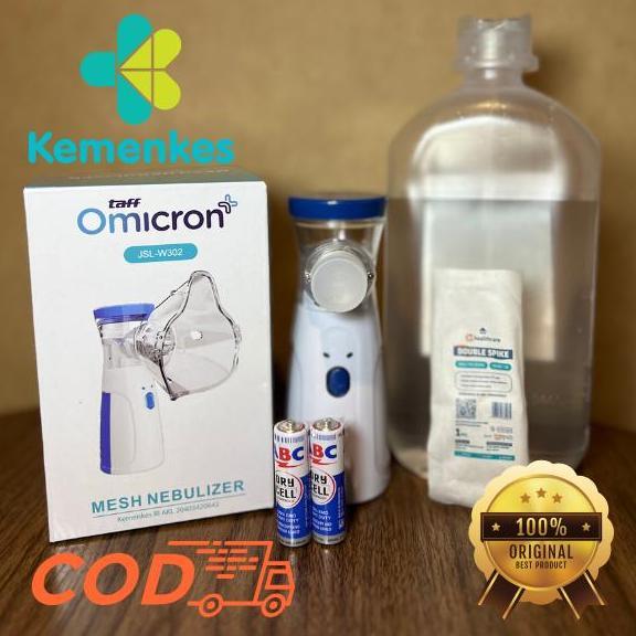Medkit- Paket Lengkap Taffomicron Mesh Nebulizer Portable Asli Alat Terapi Uap Pernapasan Include Ca