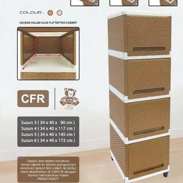 Saveyou- Laci Pakaian / Laci Plastik Flip Club 5 Susun