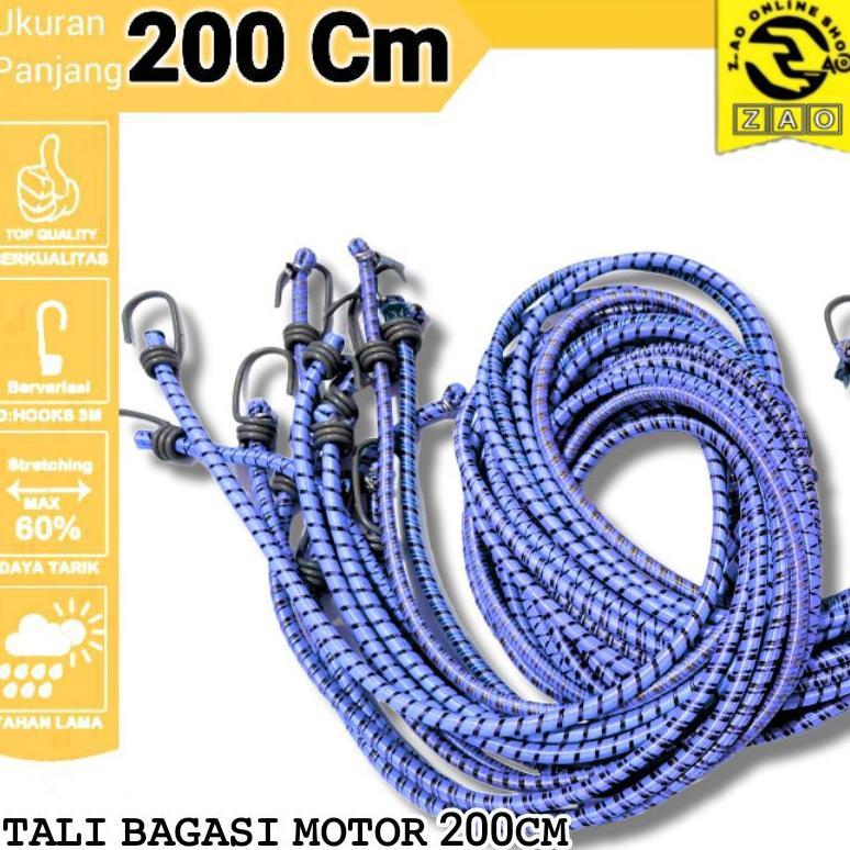 Favorit Tali Bagasi Motor 200 Cm/Tali Ikat Barang 2 Meter/Tali Elastis 2 Meter