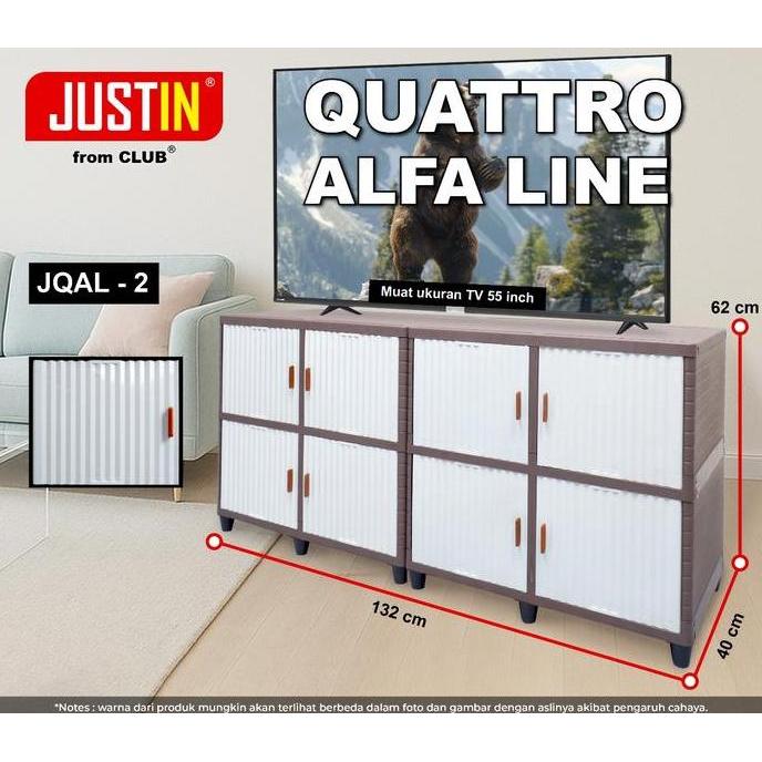 Saveyou- Club Justin Quattro - Lemari Plastik Susun - Kabinet Minimalis Plastik - Rak Tv Plastik Kua