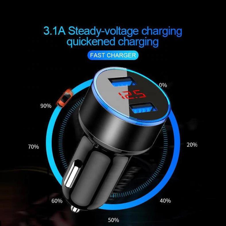 WAJIB PUNYA 2 Port USB Fast Charging Charger Mobil Charger Motor Beat Deluxe Nmax Pengisi Daya Ponse