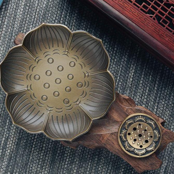 Wfhgx- Tempat Bakar Hio Lingkar Dupa Lotus Stick Incense Holder