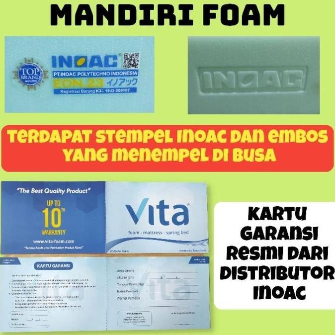 '' KASUR INOAC LIPAT 2 GARANSI 10 TAHUN  TEBAL  5,10,15,20CM KASUR BUSA *