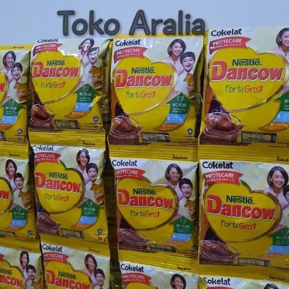 Lansungkirim- Susu Bubuk Dancow Coklat Sachet Renceng 10X27Gr / Susu Dancow Fortigro