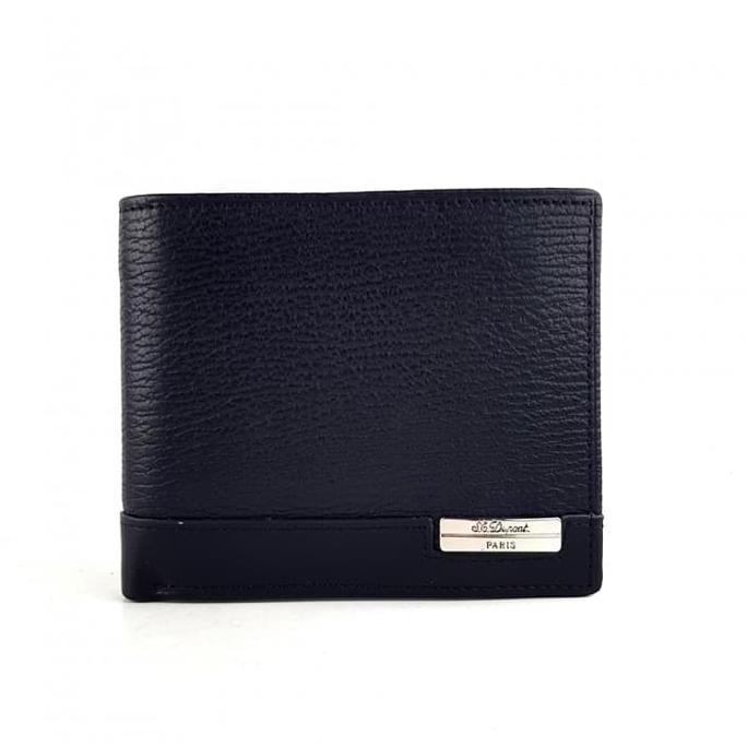 DF115 - DOMPET KULIT IMPORT  BRANDEDST ST DUPONT SGSS-12 BLACK