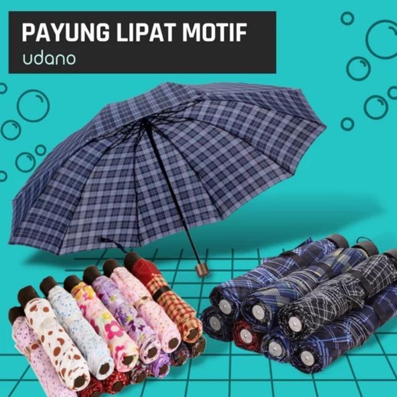 ORIGINAL SS PAYUNG LIPAT MOTIF BUNGA MOTIF KOTAK RANDOM PAYUNG HUJAN LIPAT ANTI HUJAN PAYUNG LIPAT H