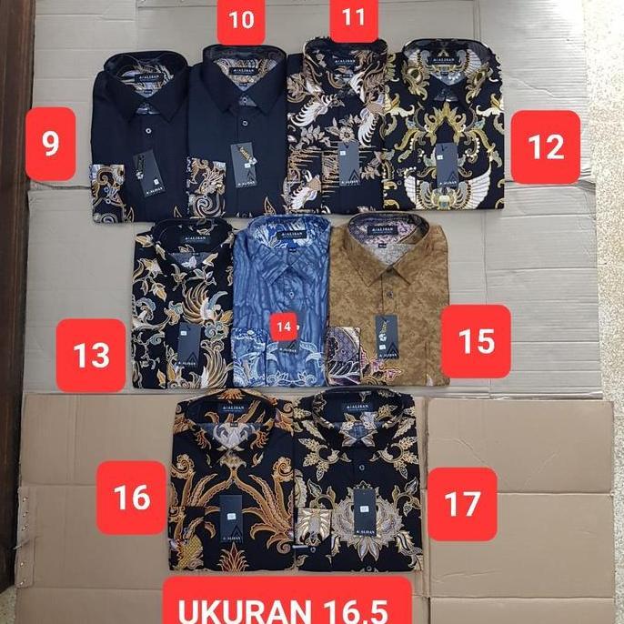 Kemeja batik Alisan lengan panjang original reguler fit uk 16,5