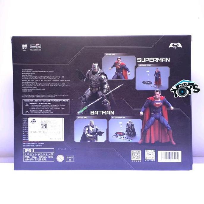 FondJoy Batman V Superman Dawn Of Justice Armored Batman & Superman Set DC1020 Action Figures
