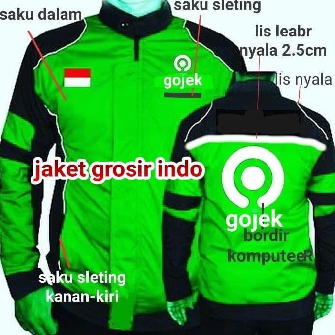 jaket gojek MOTOR semi waterprof  Bordir