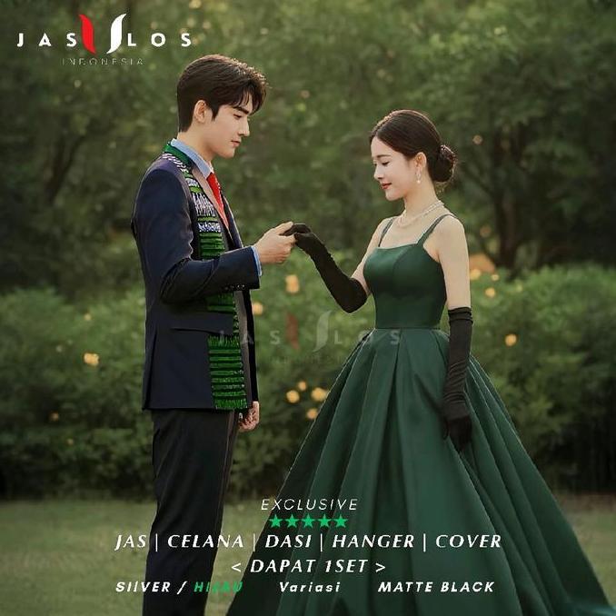 Jas Ulos Batak Pria Setelan Lengkap 1 Set Warnah Kombinasi