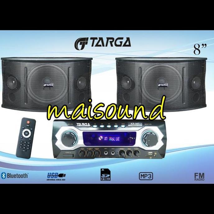 Paket Speaker Sound System Targa Ka 307 8 Inch Targa Ka307 Bluetooth Diskon