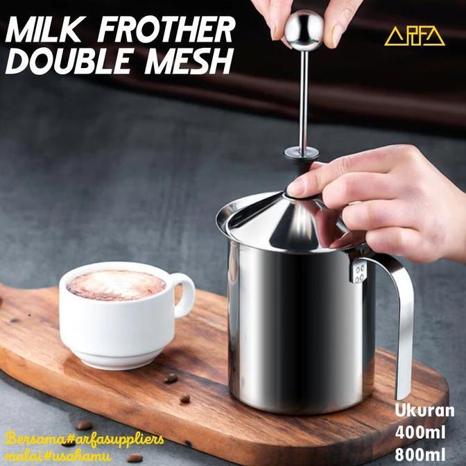 Milk Frother Double Mesh Latte Art Manual Best Quality