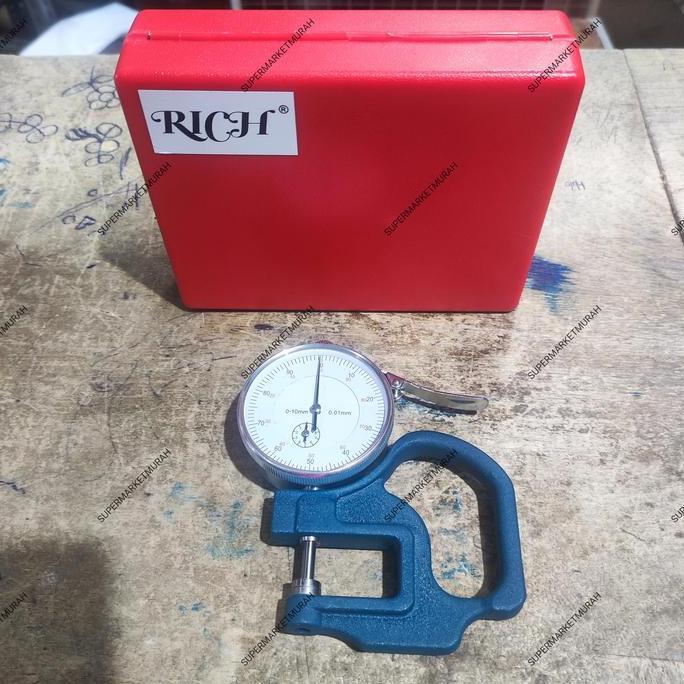 Dial Thickness Gauge / Alat Ukur Ketebalan Plastik / Kertas ThicknessGaugeDial0-10x30mm0.01mm